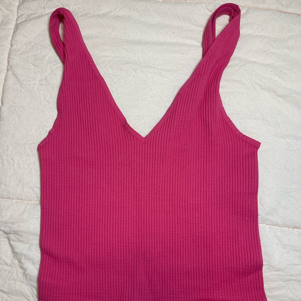 Nikibiki Pink Ribbed Top